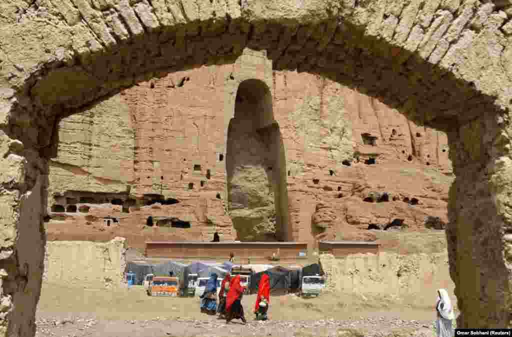 The cash-strapped Taliban regime has started to build a tourism complex, which archaeologists worry will further damage the ancient grounds. The complex will be situated adjacent to the Buddhist monastery caves.