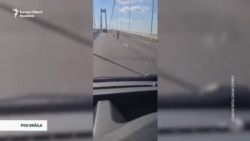 Podul suspendat peste Dunăre de la Brăila, 30 iunie 2024.