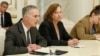 Armenia - U.S. envoy Louis Bono (left) at a meeting with Prime Minister Nikol Pashinian, Yerevan, March 7, 2023.