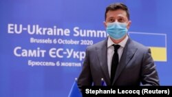 Президент України Володимир Зеленський, Брюссель, 6 жовтня 2020 року