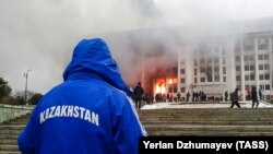 Во время Январских событий в Алматы. 5 января 2022 года