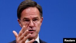 Secretarul general NATO, Mark Rutte, la întâlnirea miniștrilor de Externe ai țărilor alianței. Bruxelles, 3 decembrie 2024.
