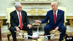 Биньямин Нетаньяху и Дональд Трамп на встрече в Белом доме, Вашингтон, 7 апреля 2025 года