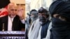 Ооганстандын президенти Ашраф Гани жана "Талибандын" согушкерлери. 