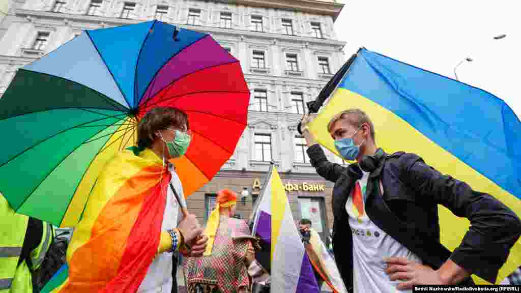 Під час «Маршу рівності» KyivPride 2021 у столиці України. Київ, 19 вересня 2021 року. БІЛЬШЕ ІНФОРМАЦІЇ ТА СВІТЛИН У ФОТОГАЛЕРЕЇ