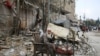 O casă lovită de atacurile aeriene israeliene asupra orașului Rafah din sudul Fâșiei Gaza. 29 aprilie 2024. 