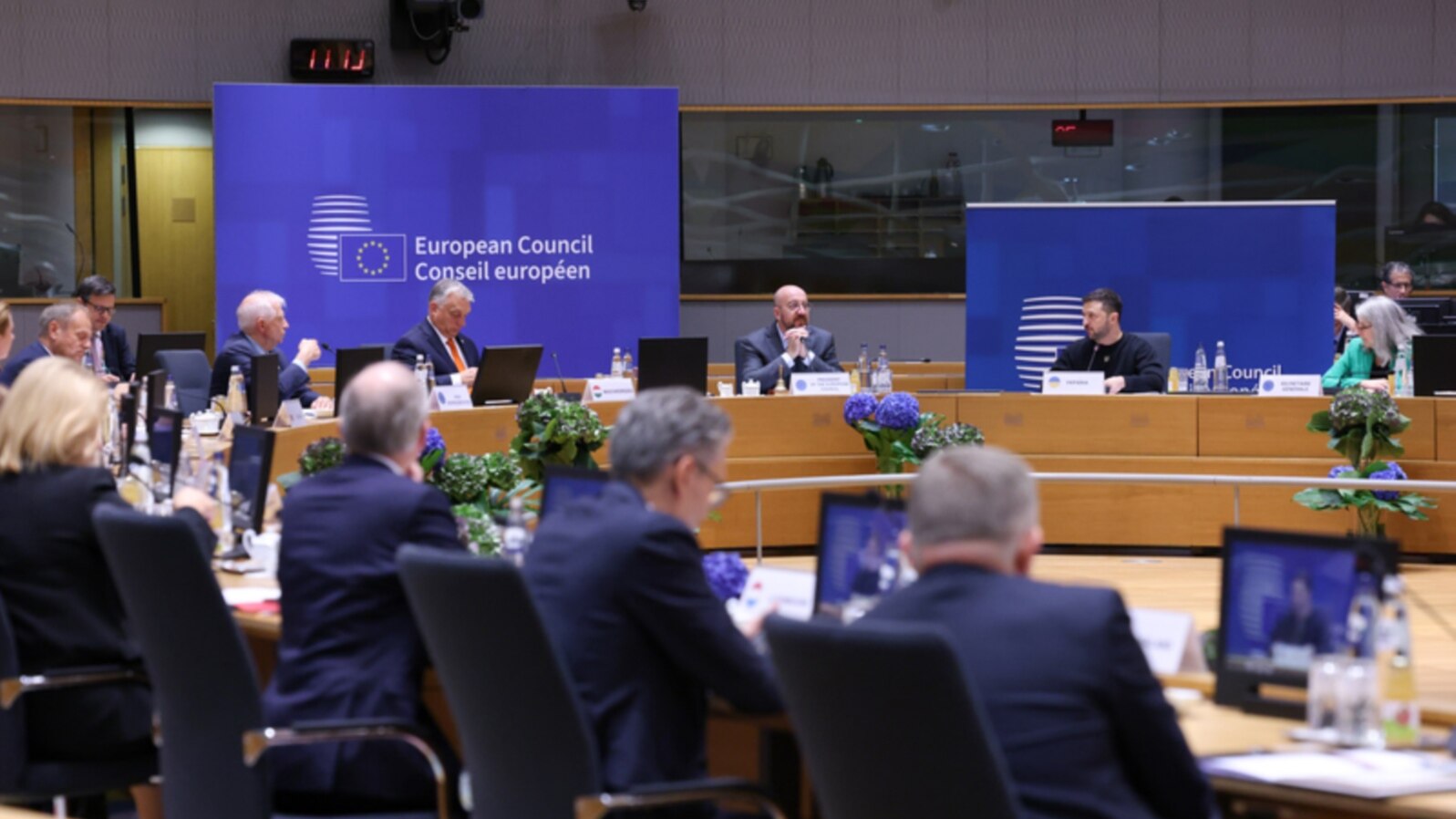 Președintele ucrainean Volodimir Zelenski a venit la Bruxelles pentru a le prezenta liderilor europeni planul său de victorie, 17 octombrie 2024.