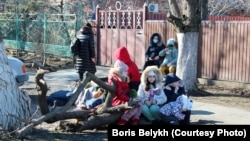 Беженцы из Донбасса.
