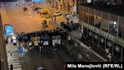 Kordon policije u Masarikovoj ulici, 28. jun 2025.