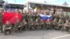 Расейскія палонныя на тэрыторыі Беларусі. Скрын зь відэазапісу Міністэрства абароны Расеі, 23 траўня 2025 году